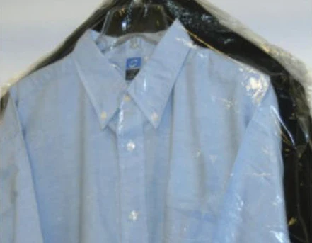 Garment bag covering a shirt